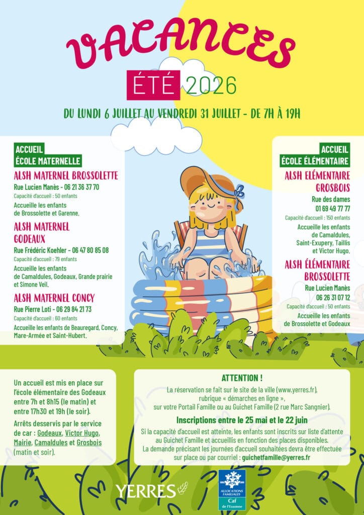affiche centres de loisirs été 2026