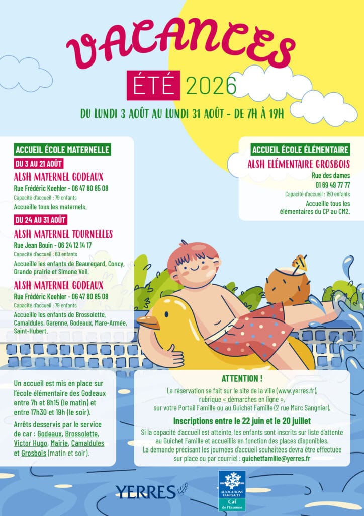 affiche centres de loisirs été 2026