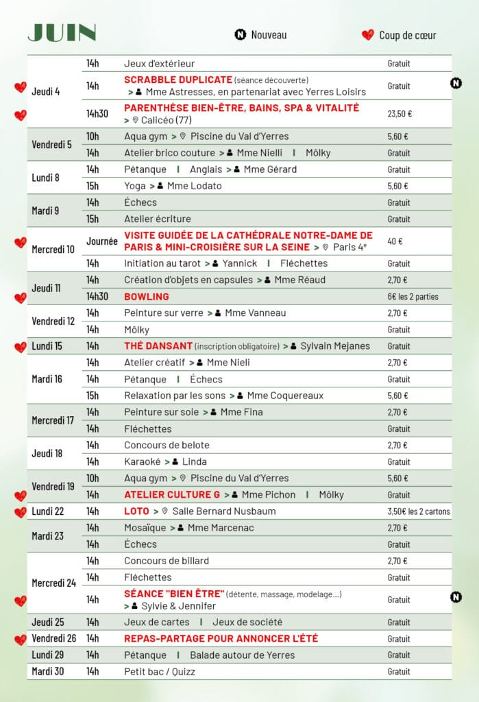 programme mDA yerres 2026