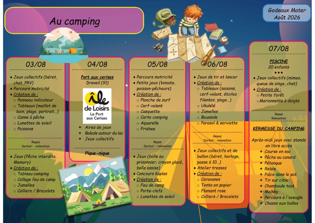 planning Godeaux été 2026 yerres
