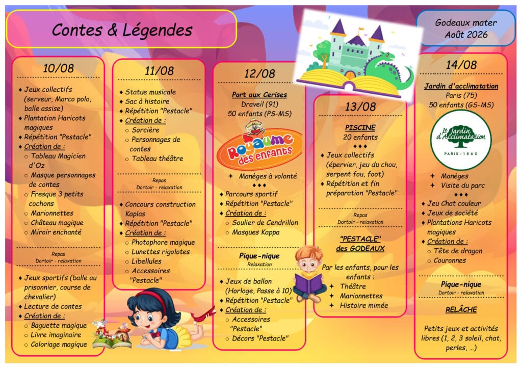 planning Godeaux été 2026 yerres