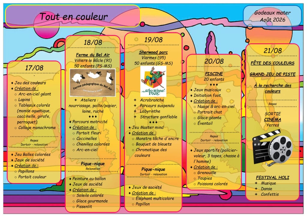 planning Godeaux été 2026 yerres