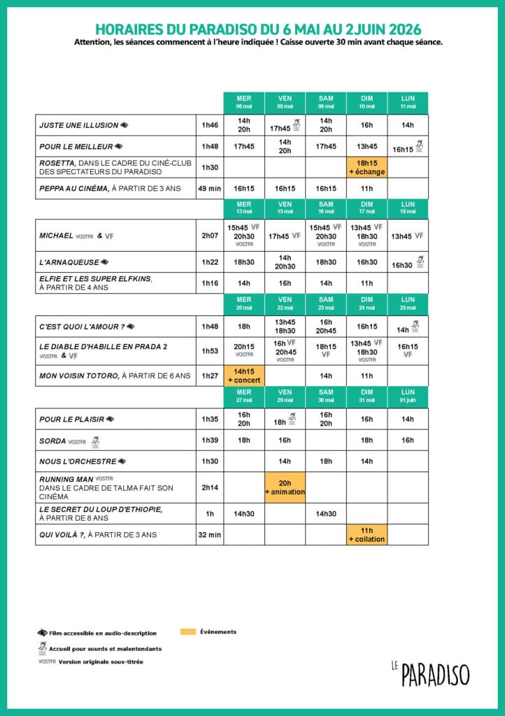 programme paradiso mai 2026