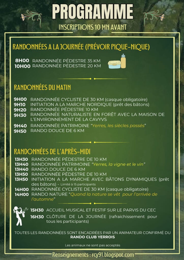 programme journée de la randonnée 2026