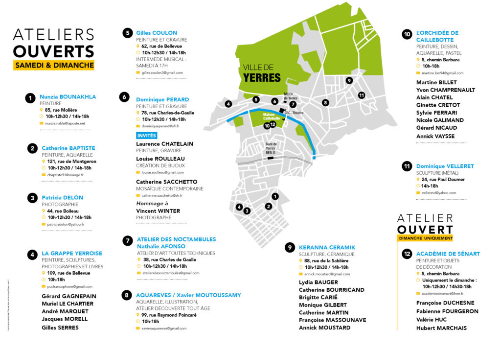 plan ateliers d'artistes 2025