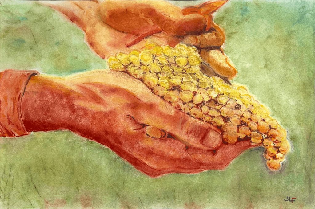 Mains en peinture