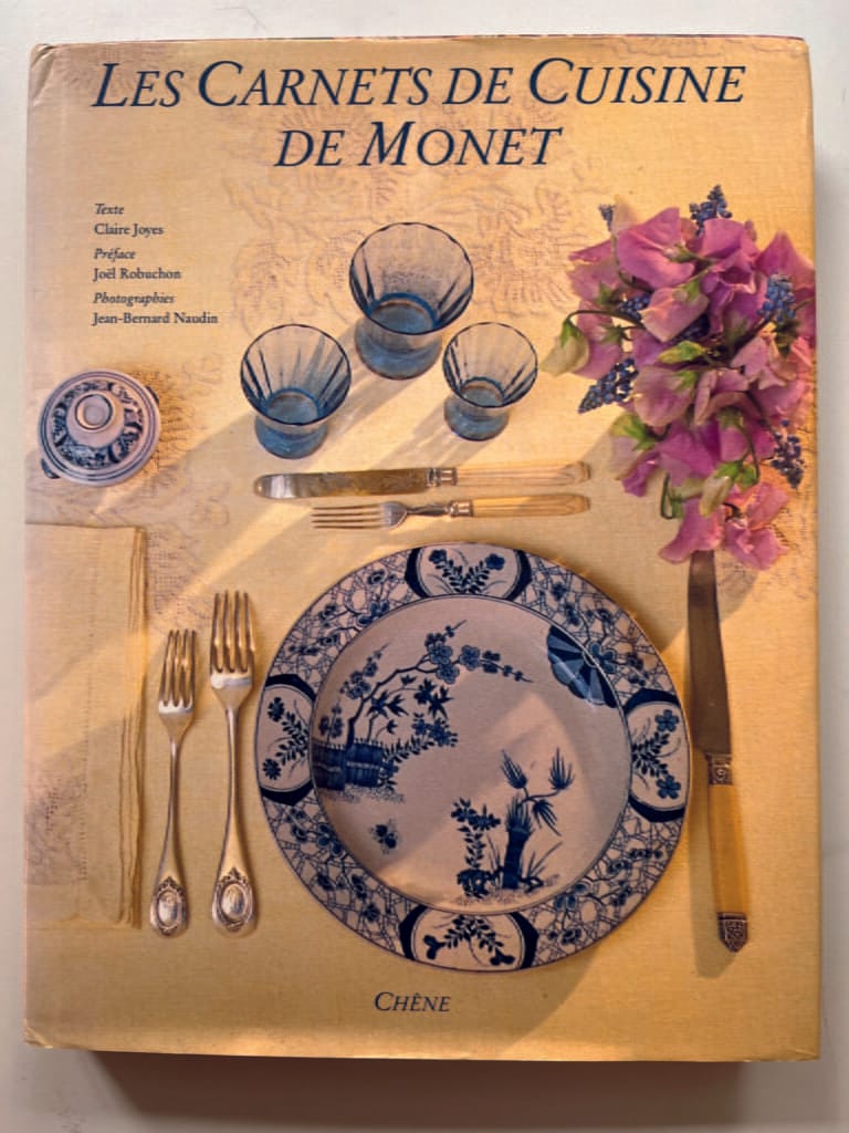 couverture du livre de recettes de monet
