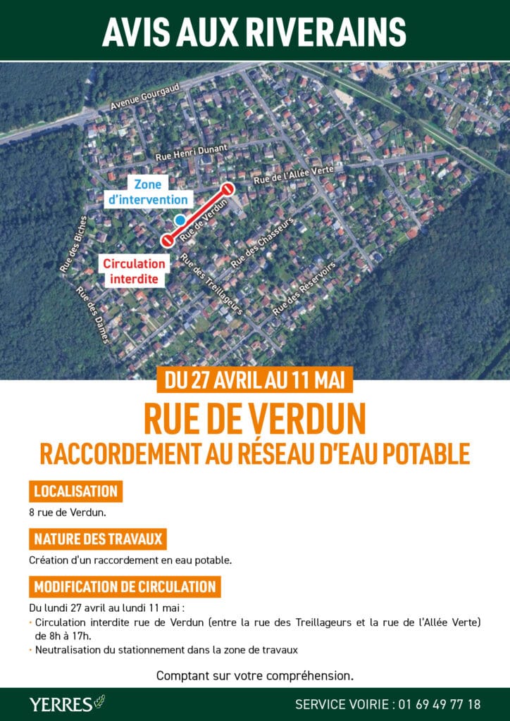 travaux verdun yerres 2026