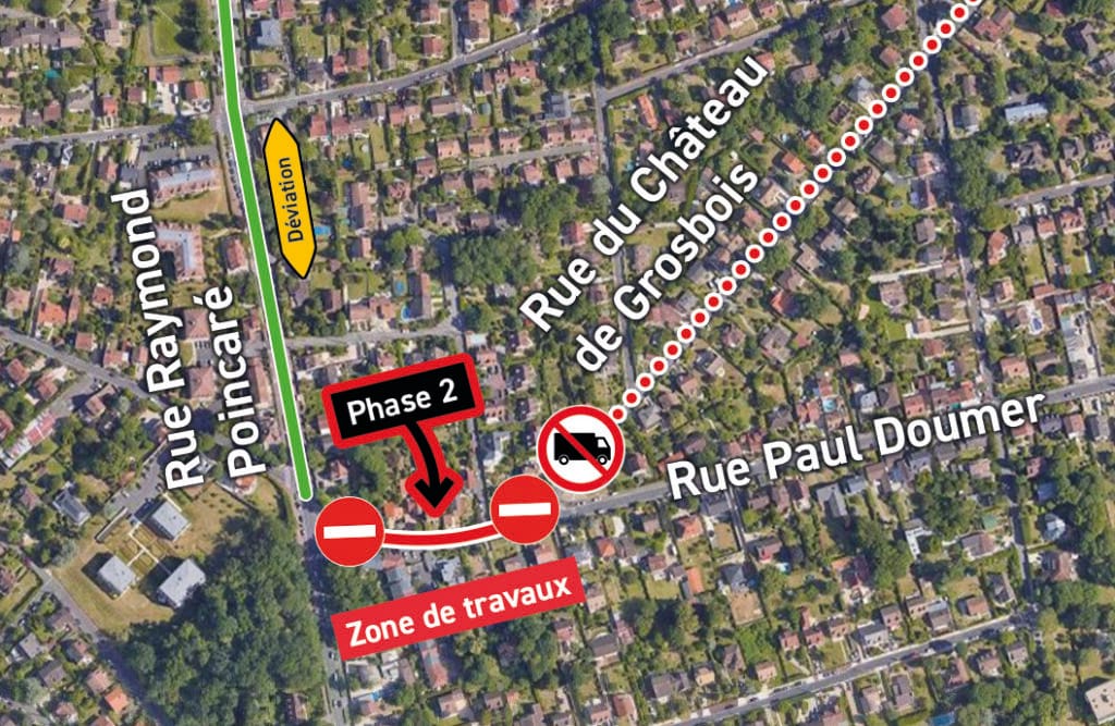 déviations carte travaux paul doumer